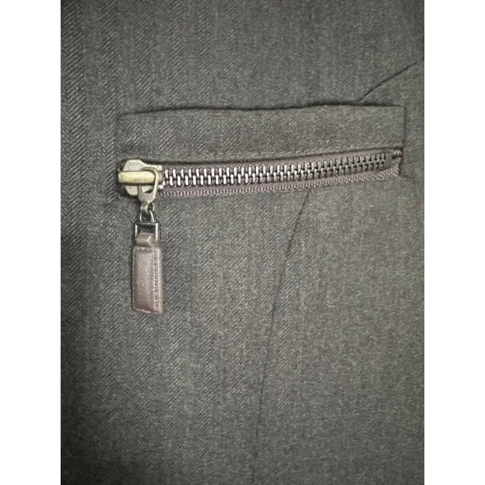 Jaeyoon Jeong Green Herringbourne Blazer Exposed Stitching & Zippers medium